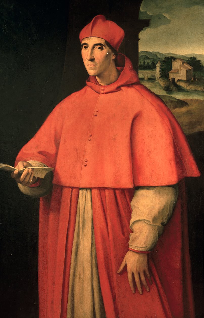 Portrett av kardinal Alessandro Farnese, fremtidig pave Paul III (Canino av Sanzio of Urbino (workshop) Raphael