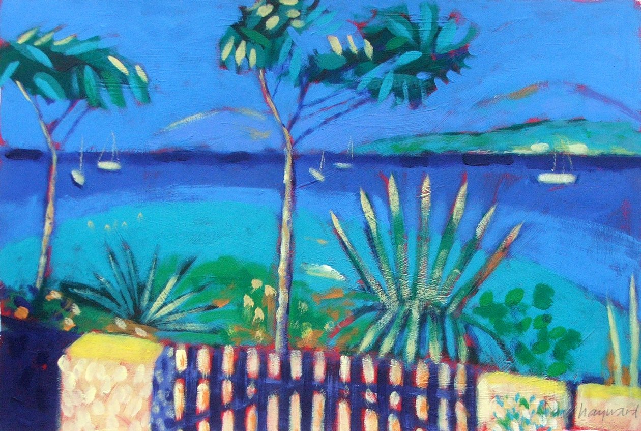 Gate to the Sea (akryl om bord) av Sara Hayward