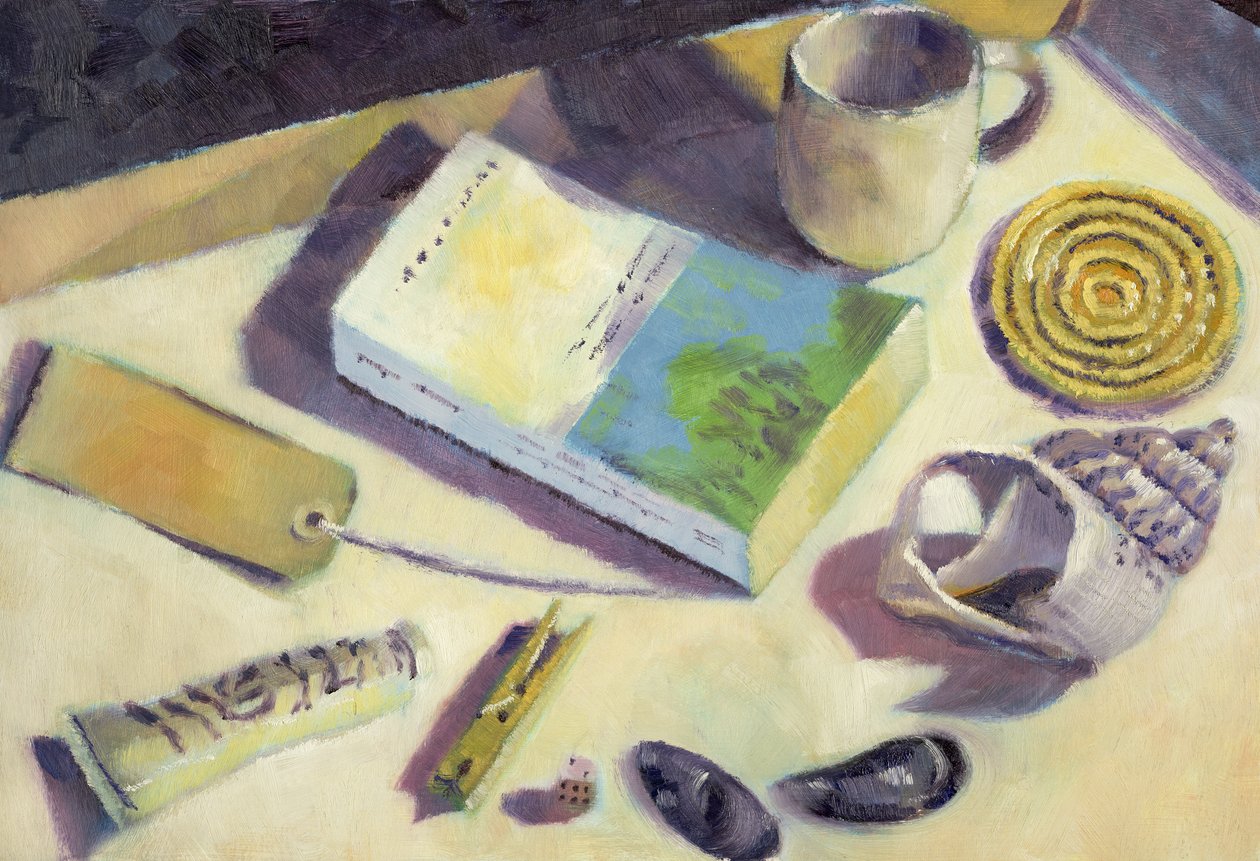 Ferielesing (olje på kort) av Sara Hayward