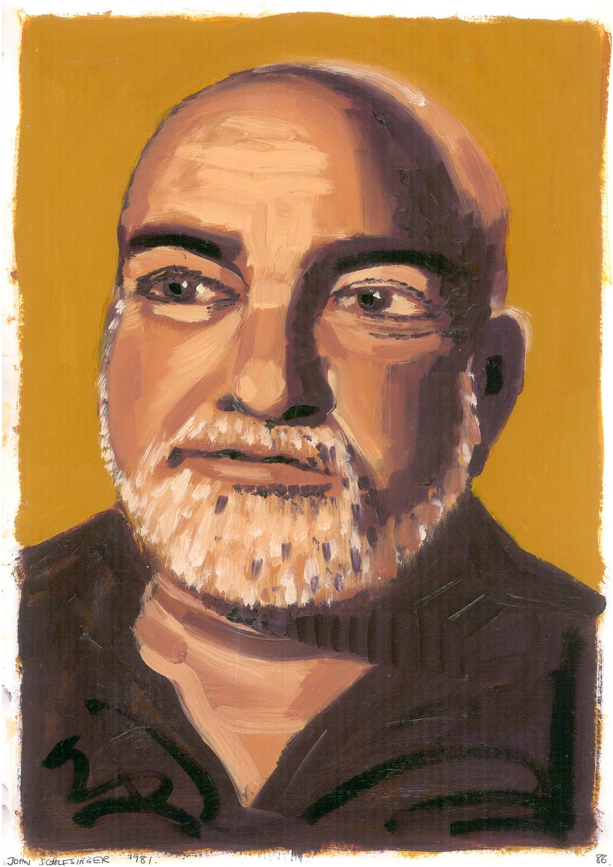 John Schlesinger, 2008 (olje på papir) av Sara Hayward
