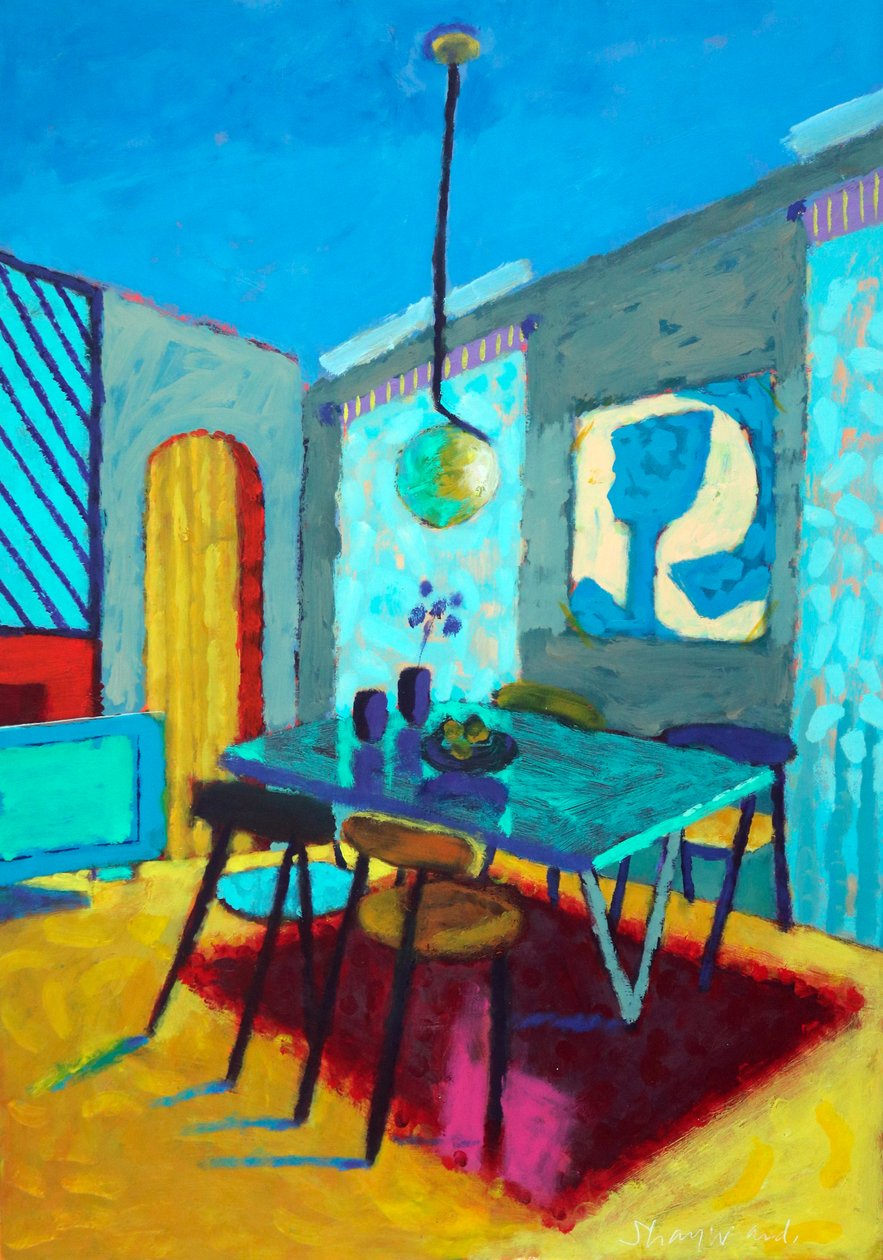 L#39;Interieur #, 2022 (akryl på plate) av Sara Hayward