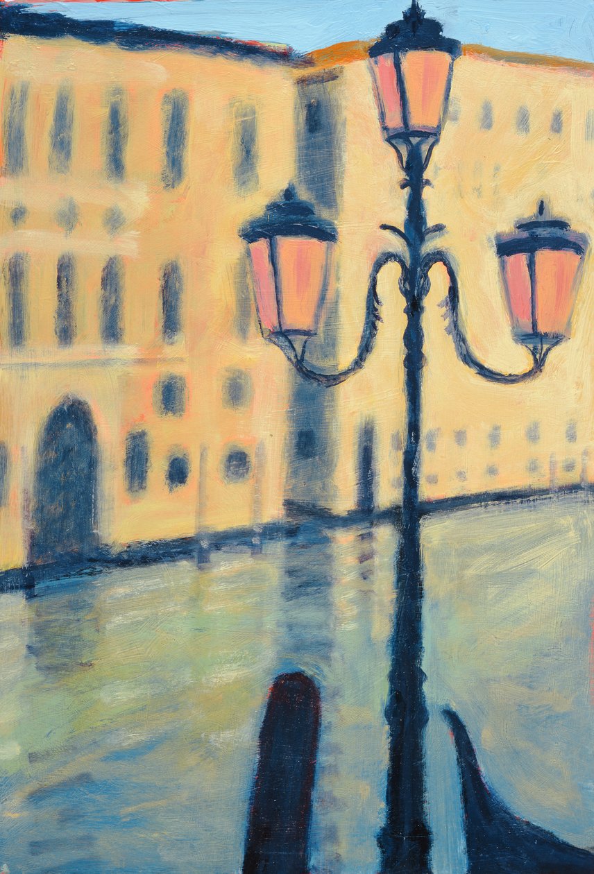 Rialto, Venezia (olje på kort) av Sara Hayward