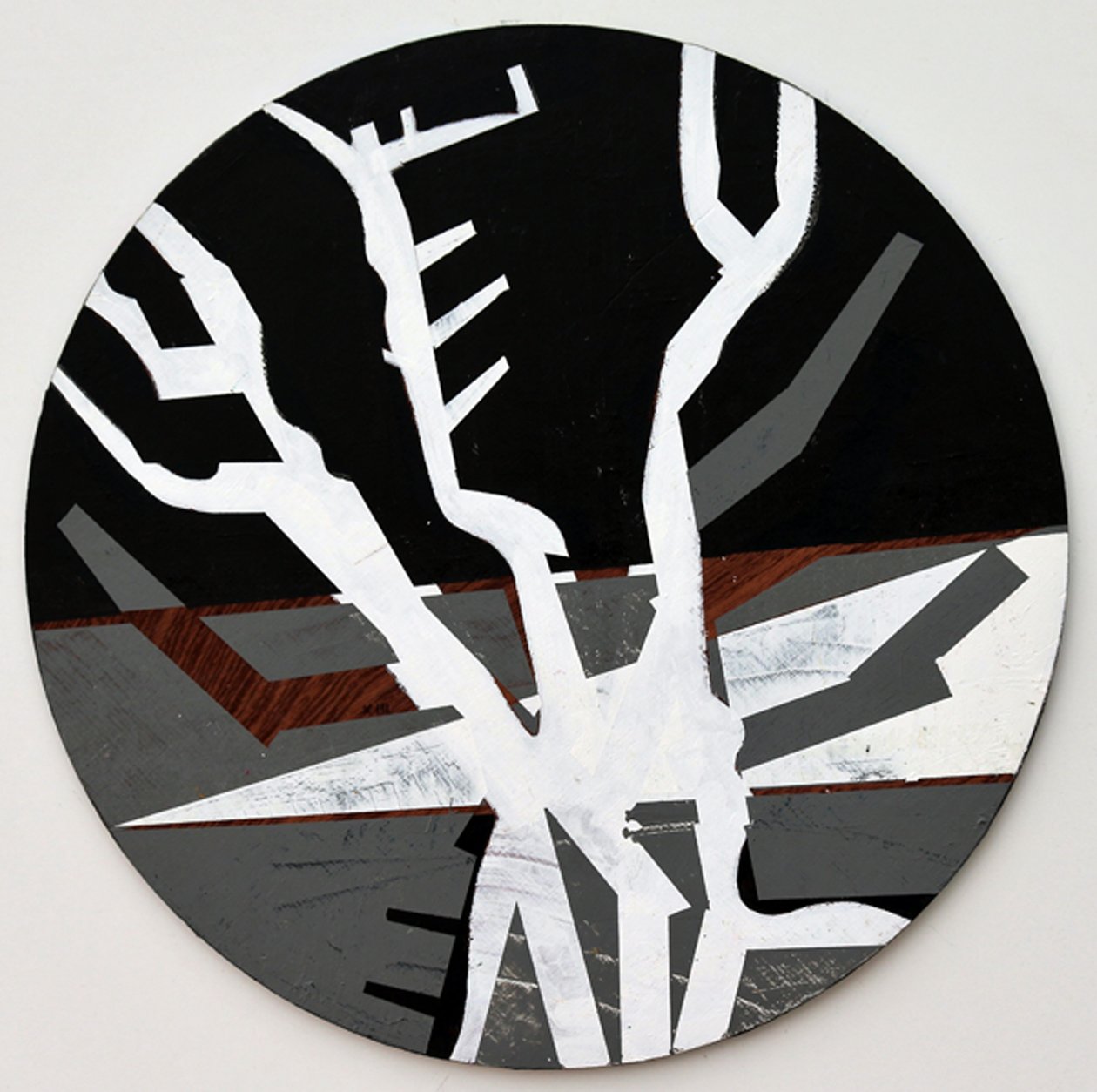 Twixt Heaven & Earth XIII-B (akryl på sirkulært bord) av Sara Hayward