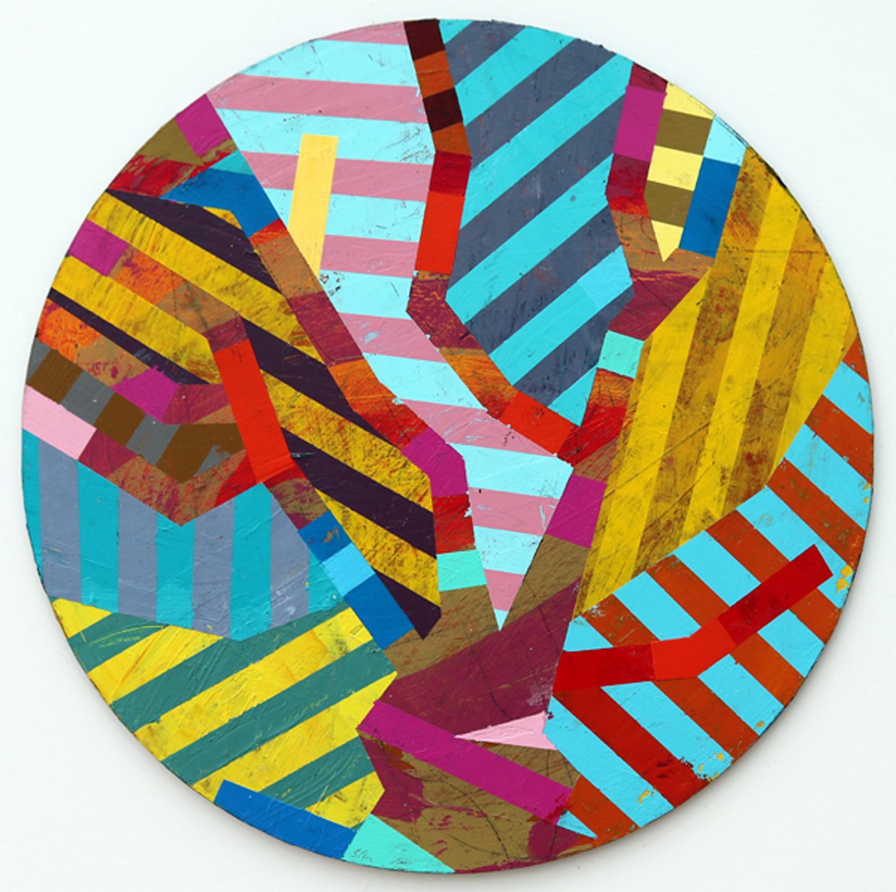 Twixt Heaven & Earth XIV-A (akryl på sirkulært bord) av Sara Hayward
