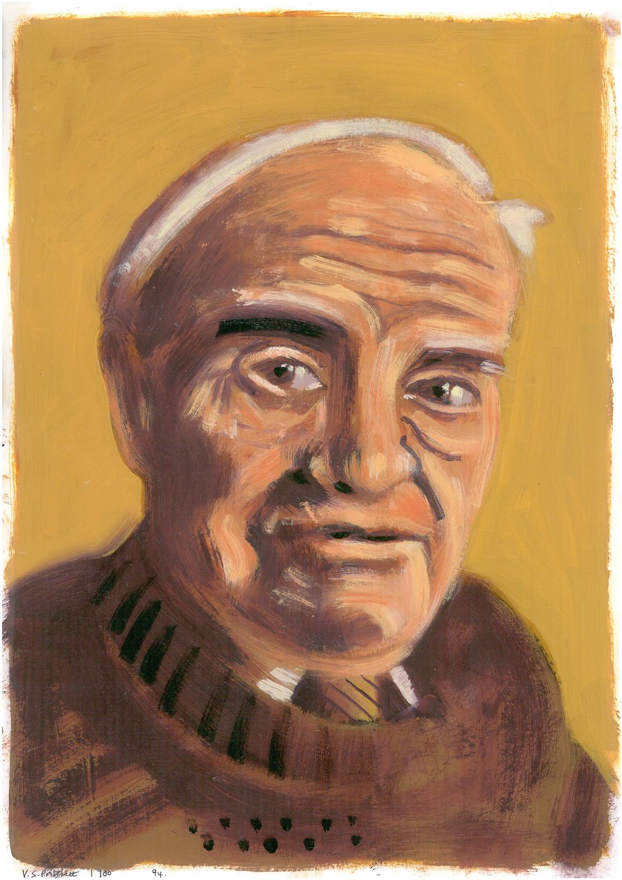 V. S Pritchett, 2008 (olje på papir) av Sara Hayward
