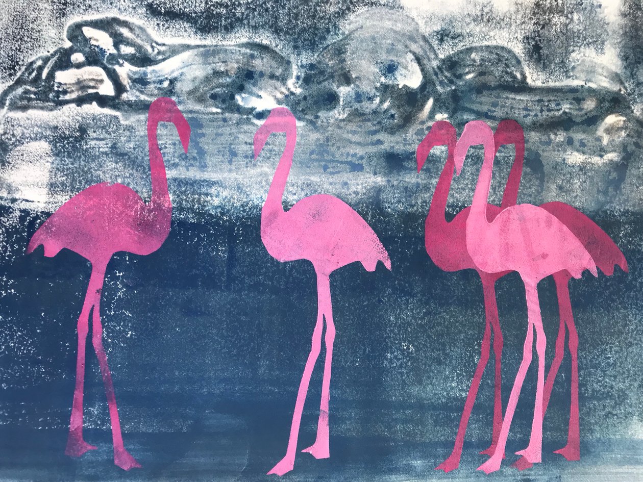 Flamingoer av Sarah Thompson Engels
