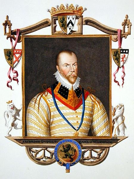 Portrett av Ambrose Dudley (ca. 1528-d. 15 90) 1. jarl av Warwick fra 