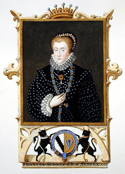 Portrett av Frances Sidney (d.c.1589) grevinne av Sussex fra 
