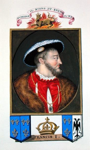 Portrett av Francois I, konge av Frankrike (1494-1547) fra 