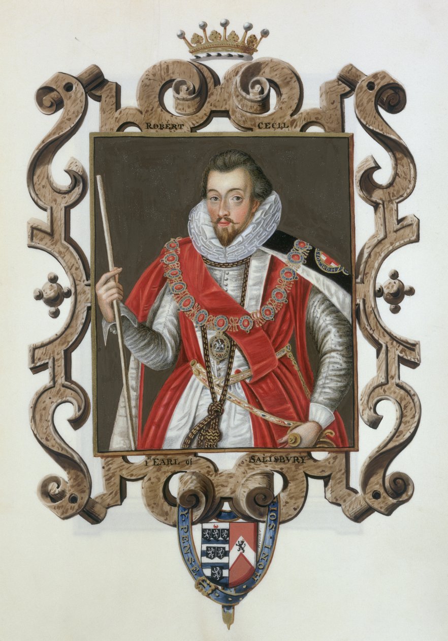 Portrett av Robert Cecil (1563-1612) 1. jarl av Salisbury fra 
