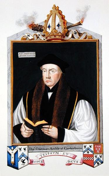 Portrett av Thomas Cranmer (1489-1556) erkebiskop av Canterbury fra 