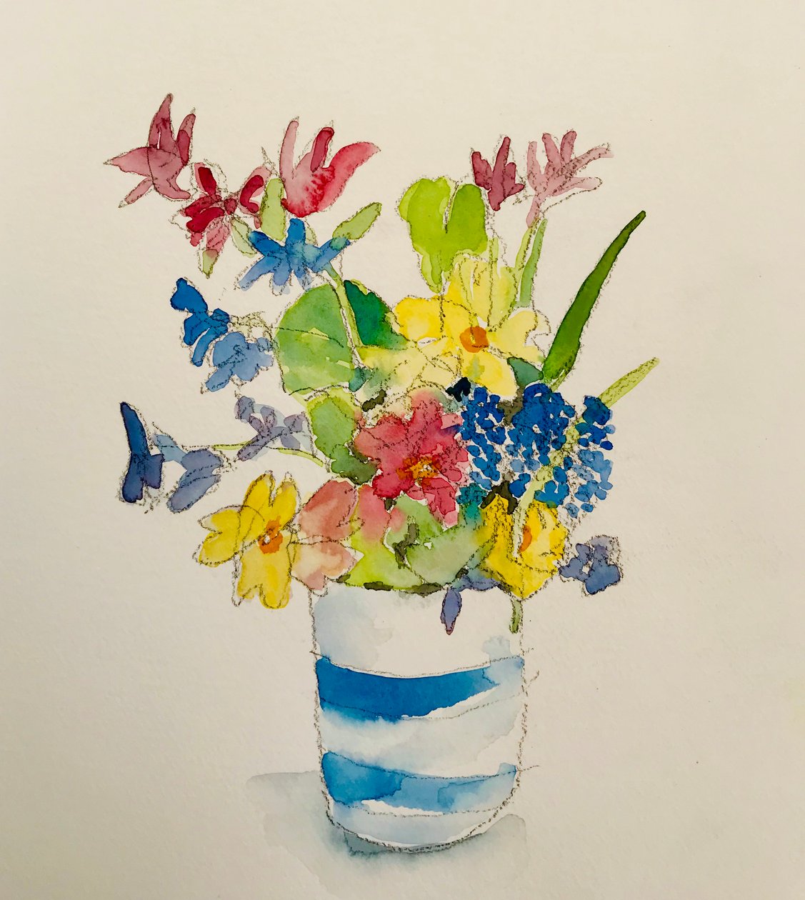 Vårblomster II, 2020 av Sarah Thompson Engels