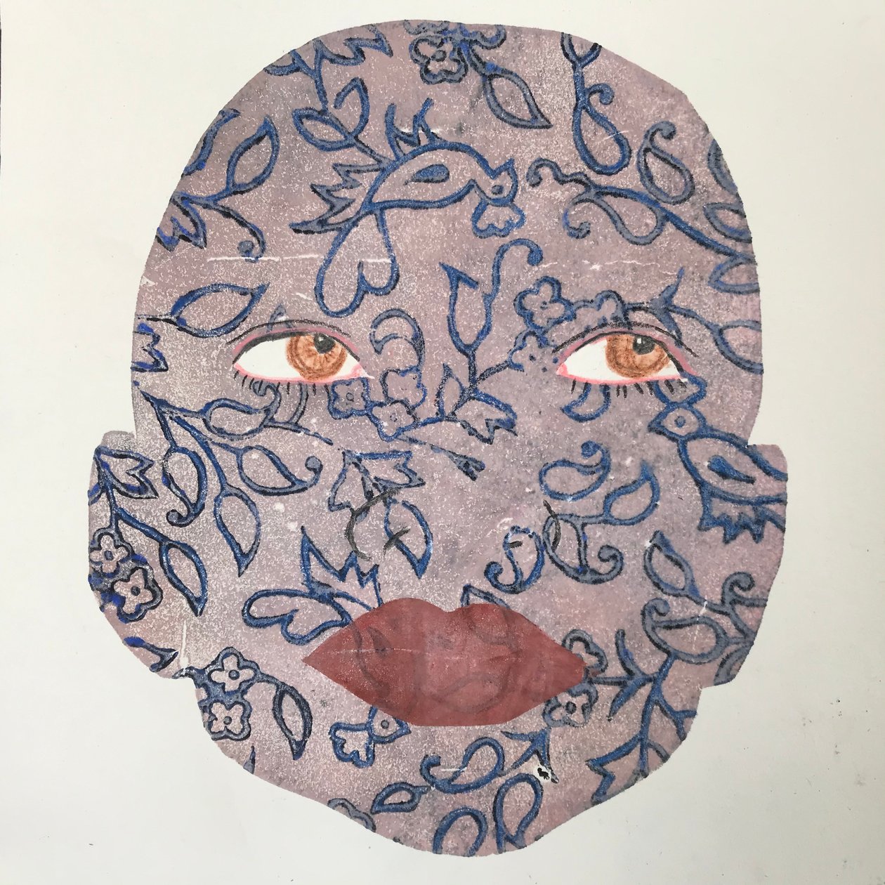 Tatovering, 2020, (blekktrykk) av Sarah Thompson Engels