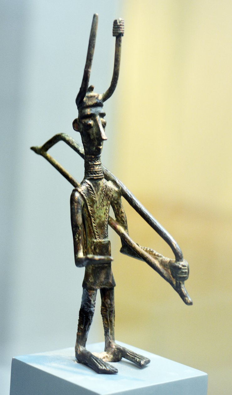 Figur av en kriger, ca. 1800-1200 f.Kr. (bronse) av Sardinia Nuragic Civilization