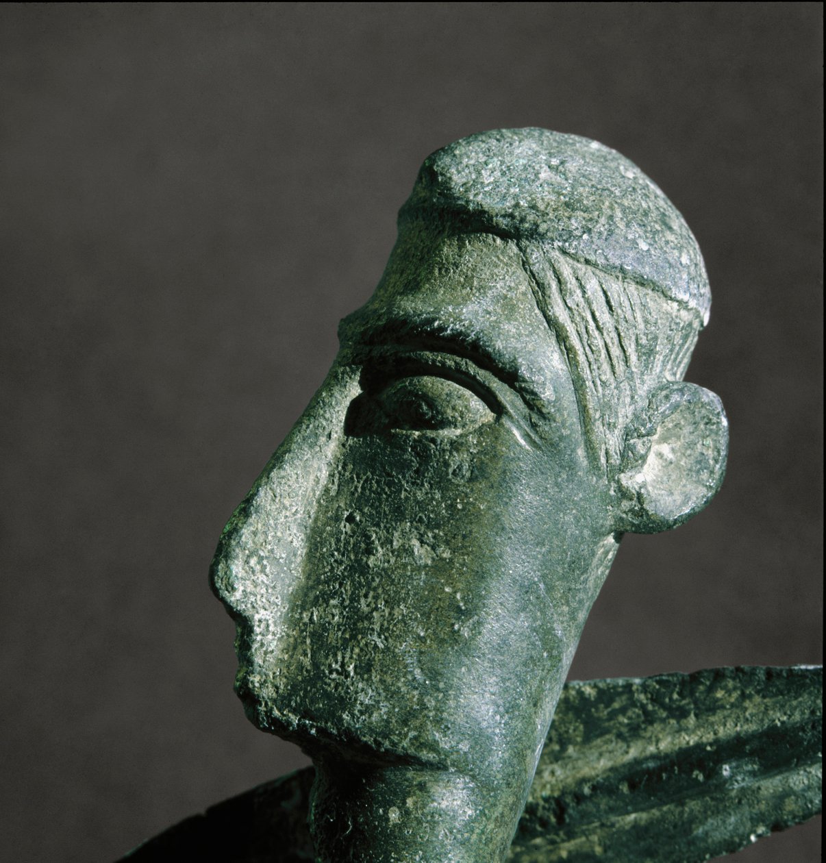 Nuragisk kultur (nuraghi) sardinsk: krigerhode i bronse. 8.-7. århundre f.Kr. Cagliari, Nasjonalt arkeologisk museum, Sardinia, Italia av Sardinia Nuragic Civilization