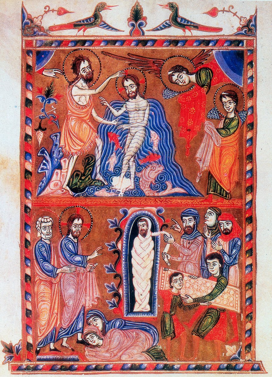 'Jesu dåp og Lasarus' oppstandelse', 1336 av Sargis Pidsak