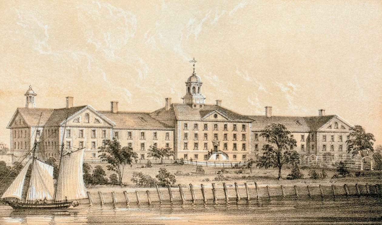 Alms House Hospital, Bellevue, Bellevue sykehus, New York av Sarony and Major