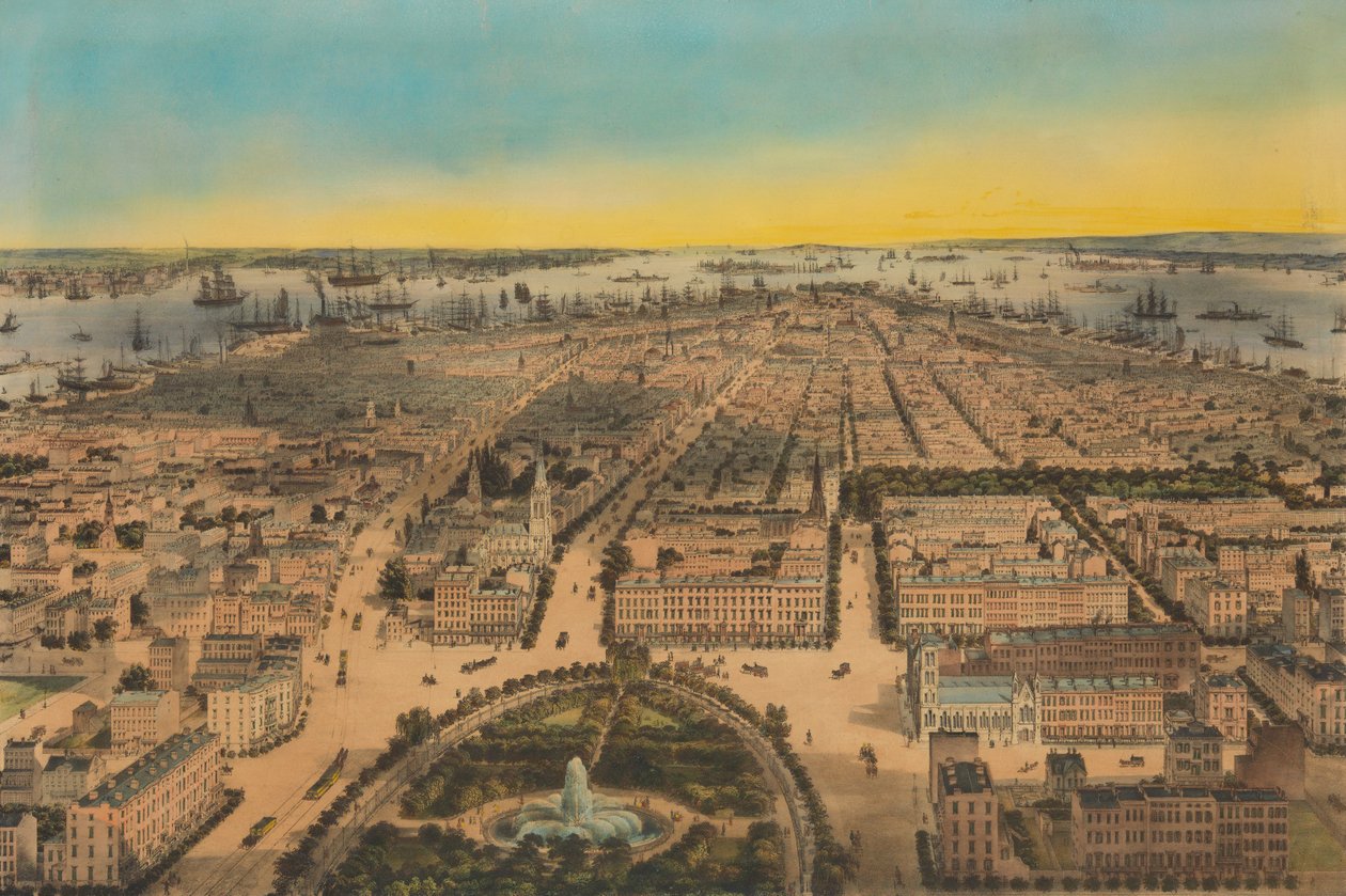 New-York Union Square, Looking South, 1850. av Sarony and Co