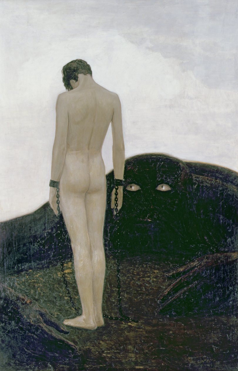 Følelse av avhengighet, ca. 1893 av Sascha Schneider