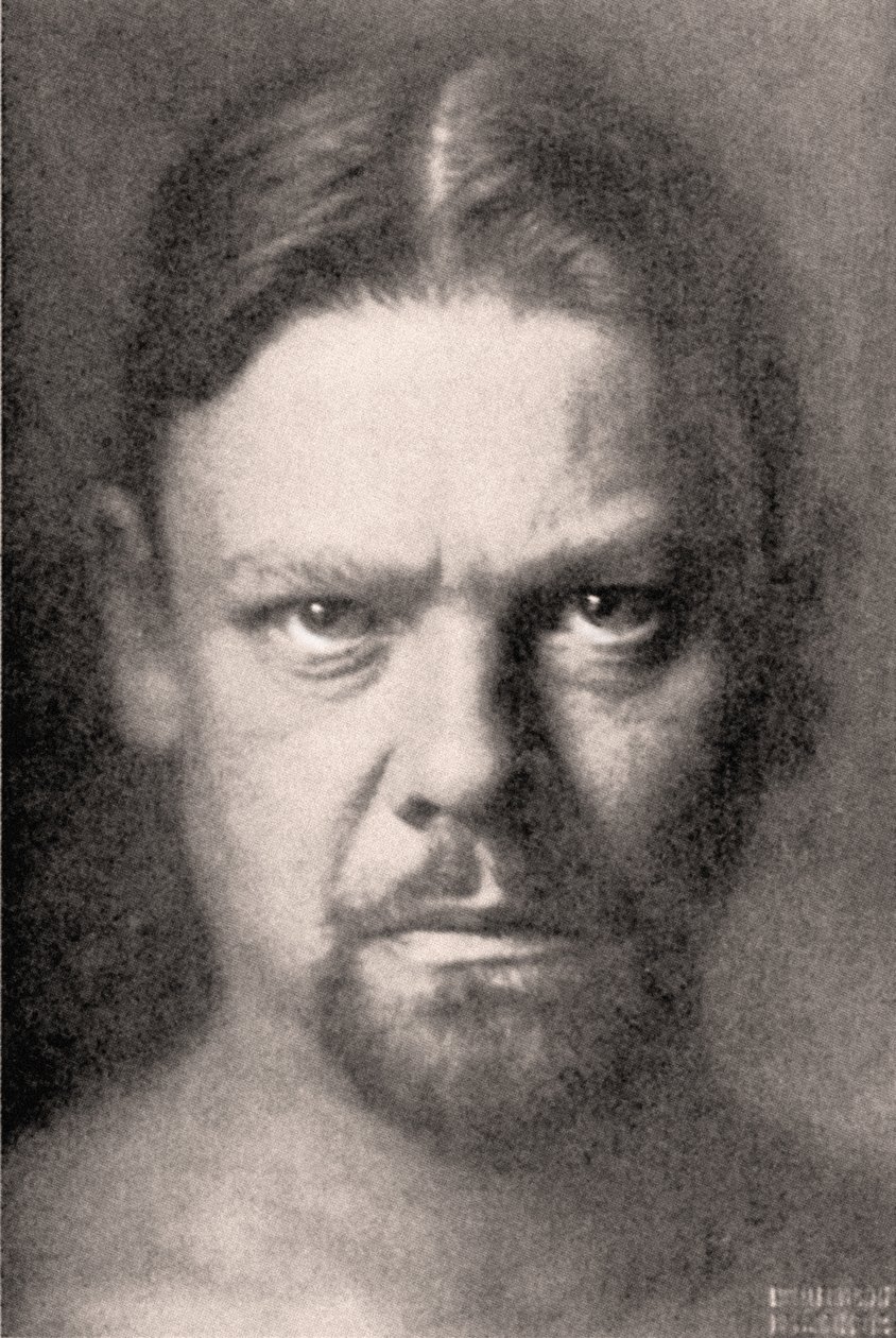 Selvportrett av Sascha Schneider 1904 (grafitt på papir) av Sascha Schneider