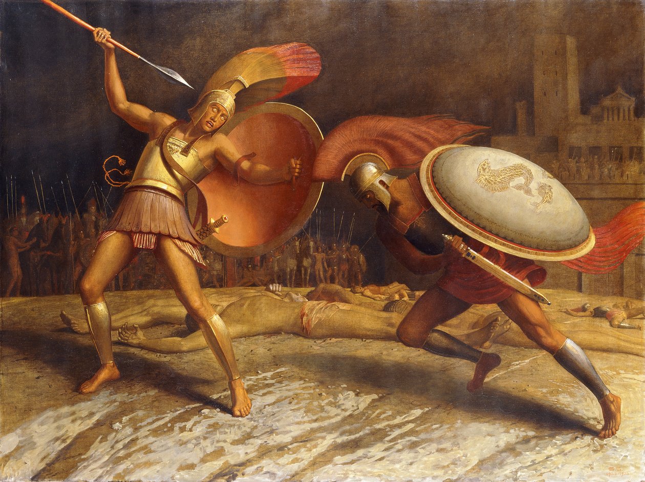 Hector og Achilles, 1923-26 av Sascha Schneider