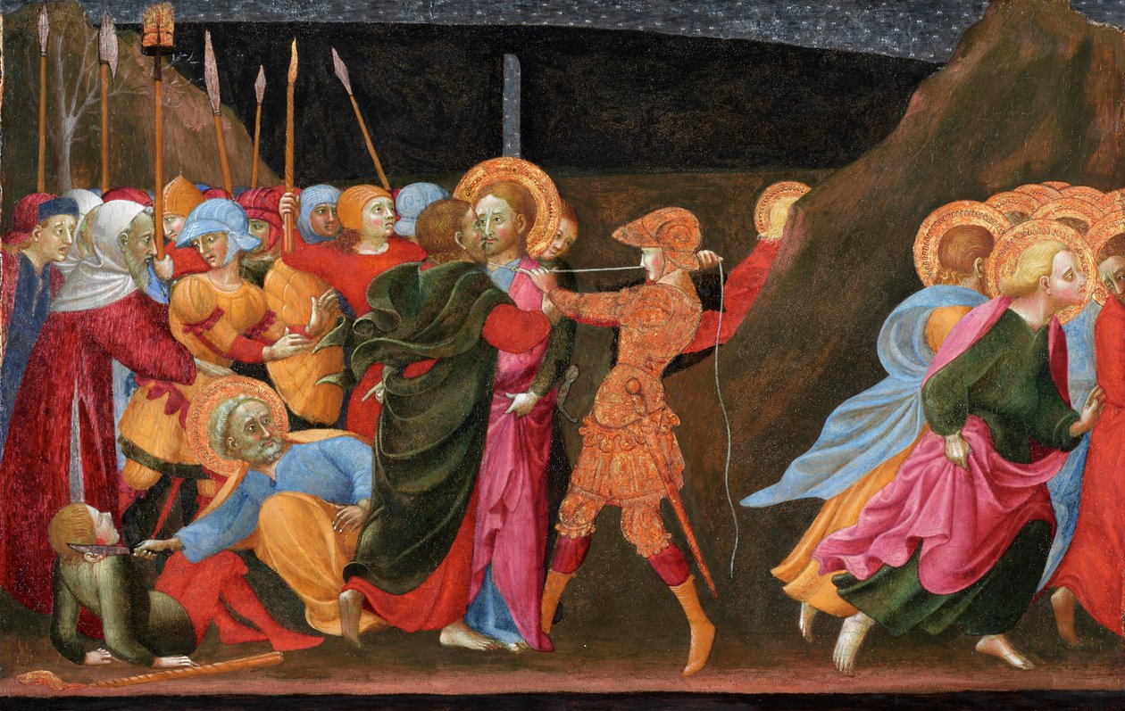 The Betrayal of Christ, ca. 1437 (tempera på panel) av Sassetta c.1392 1450 Sassetta c.1392 1450