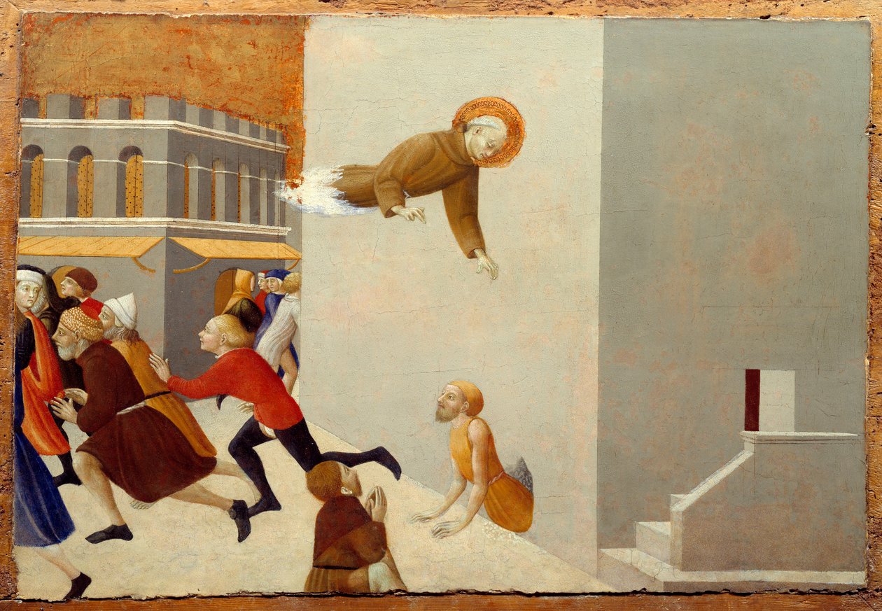 Den salige Ranieri Rasini sletter de fattige fra et fengsel i Firenze Tremaleri av Stefano di Giovanni di Console dit il Sassetta (1392-ca.1450) 1400-tallet søn. 0,43x0,63 m. av Sassetta (c.1392 1450)