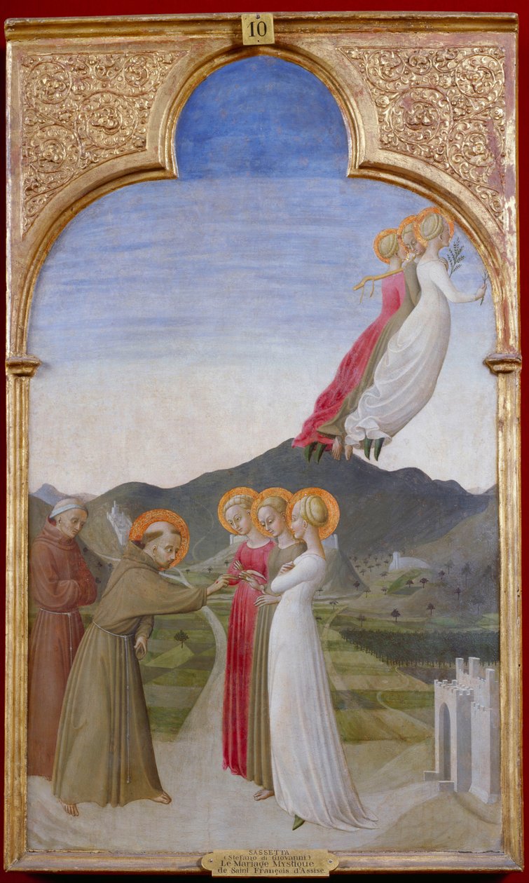 Det mystiske ekteskapet til St. Frans av Assisi, 1444 av Sassetta