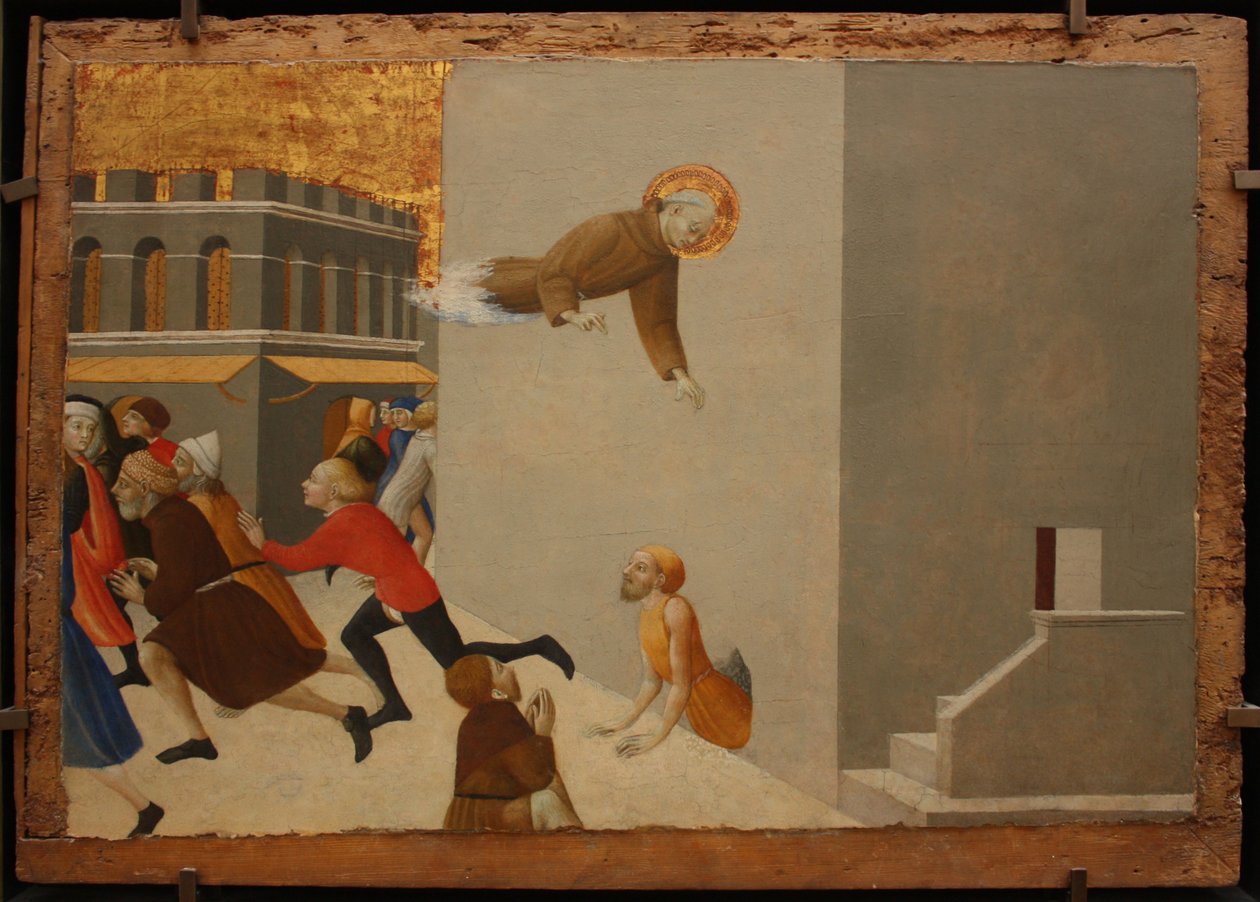 Den salige Ranieri frigjør de fattige fra et florentinsk fengsel fra Borgo del Santo Sepolcro altertavle, 1437-1444 av Sassetta