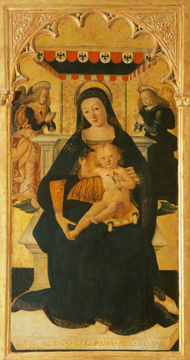 Madonna og Child Enthroned av Saturnino Gatti
