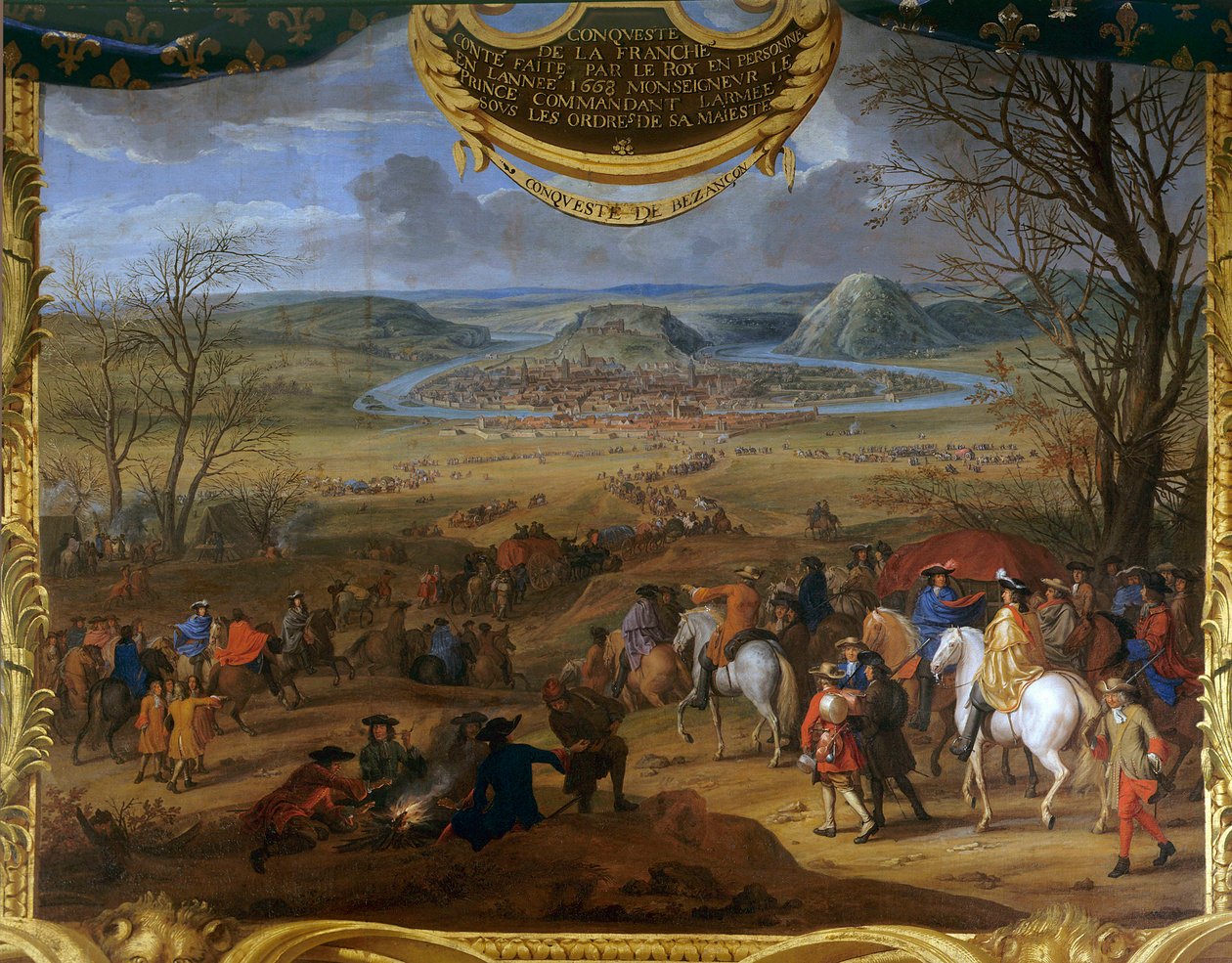 Handlingene til Louis II Prince of Bourbon Conde (Bourbon-Conde) kalt Grand Conde (1621-1686), erobring av Franche-Comte (Franche Comte) av Sauveur Le Conte