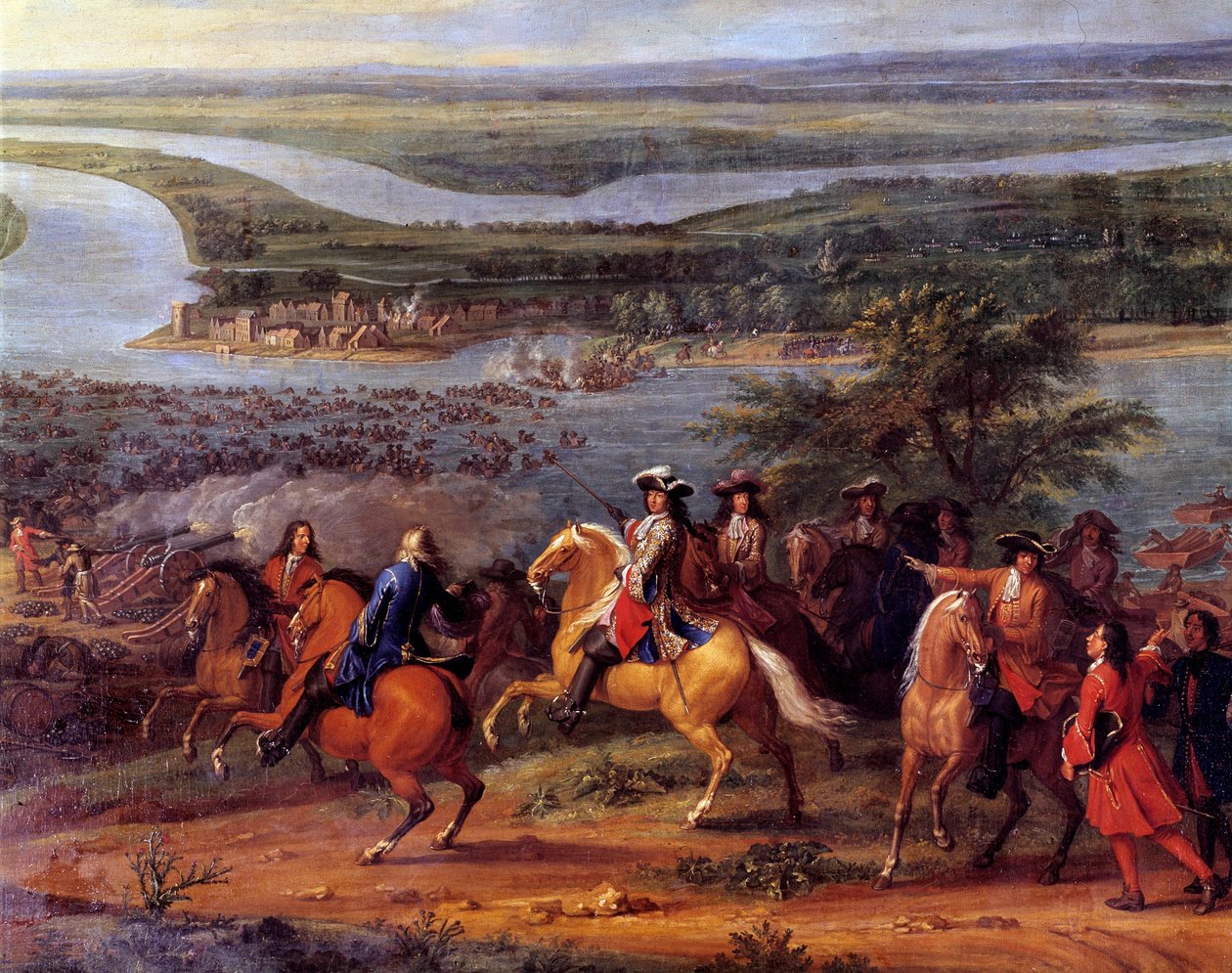 The Actions of the Great Conde, passasje av Rhinen av Sauveur Le Conte