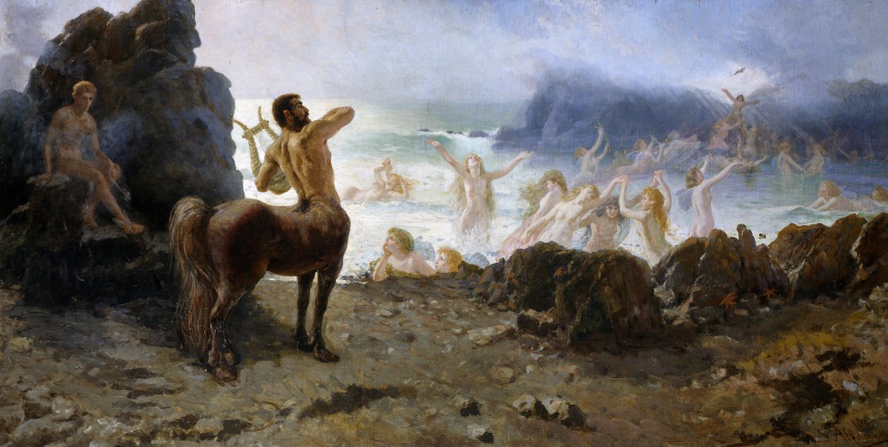 Centaur Chiron forsøker frihet, av Francesco Saverio Altamura (1826-1897) av Saverio Altamura