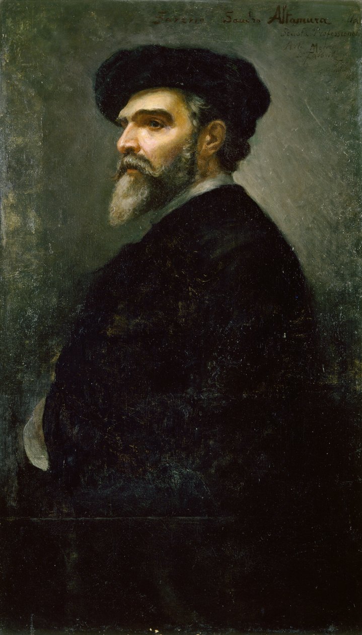 Selvportrett av Saverio Francesco Altamura (1822-1897), olje på lerret av Saverio Altamura