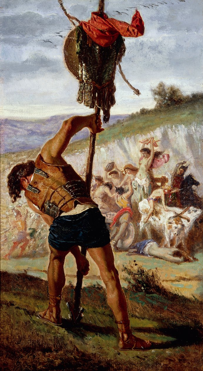 Studie for Marios triumf, av Francesco Saverio Altamura (1822-1897), olje på lerret, 234x352 cm av Saverio Altamura