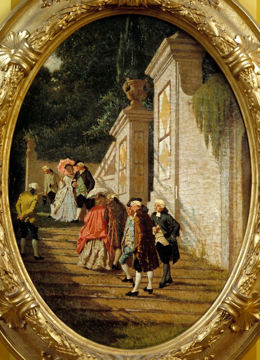 Den gode gamle tider Par av adel går. Maleri av Francesco Altamura av Saverio Altamura