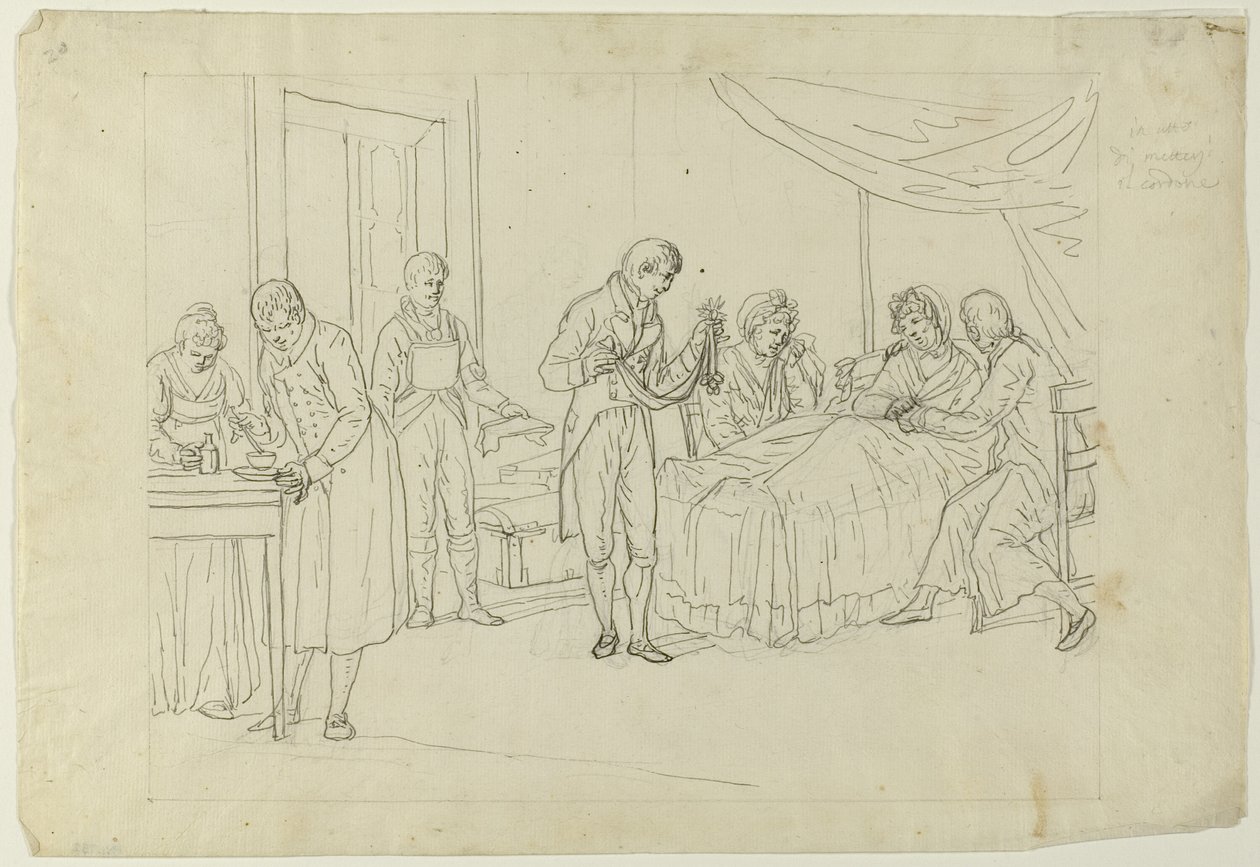 Sykesengsscene av Saverio della Gatta