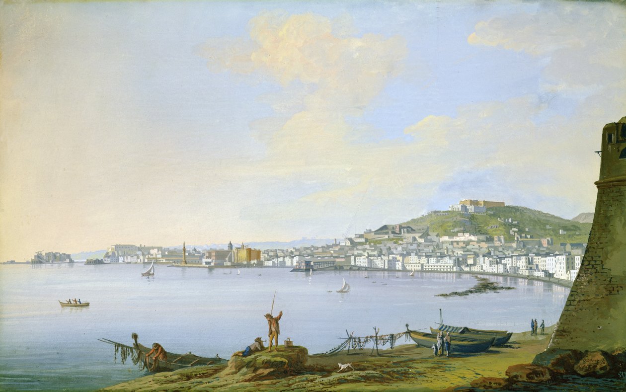 Utsikt over Napoli av Saviero Xavier della Gatta
