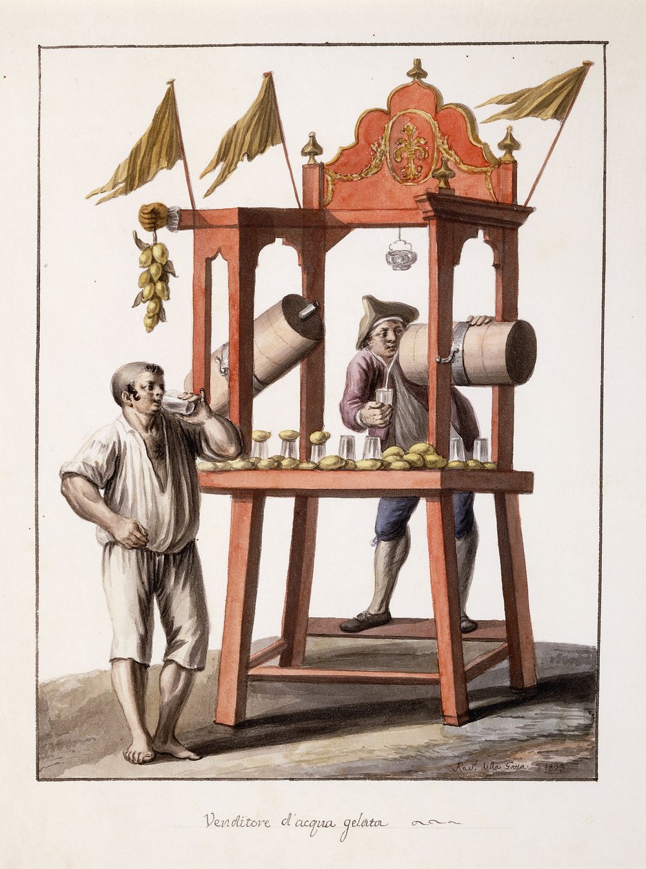 Isvannsleverandør; Selger av frossen vann, 1803 av Saviero Xavier della Gatta