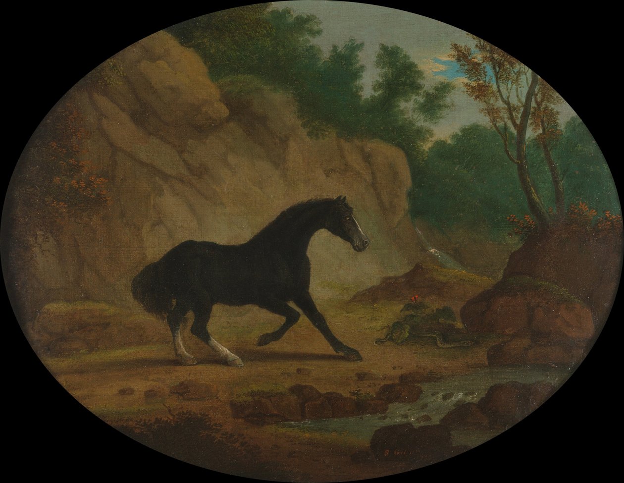 En hest skremt av en slange av Sawrey Gilpin