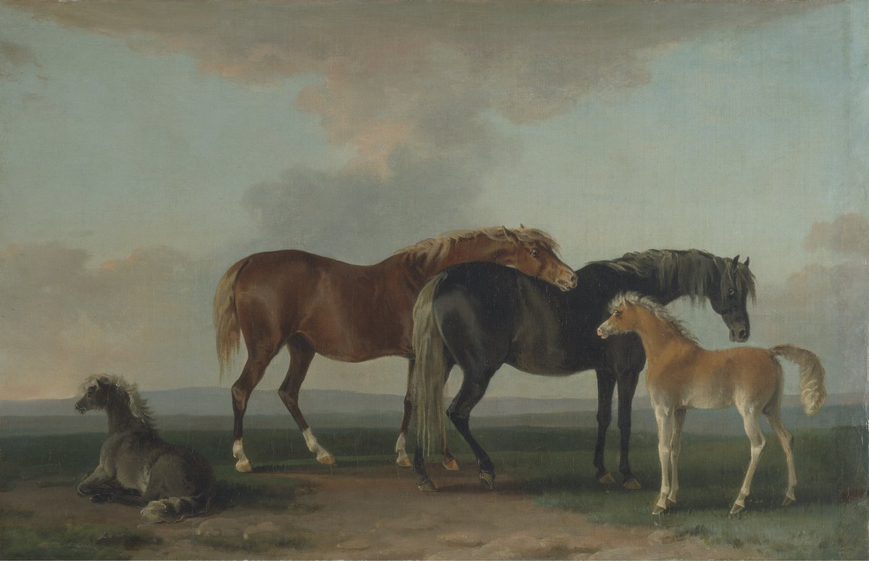 Hopper og føll (olje på lerret) av Sawrey Gilpin