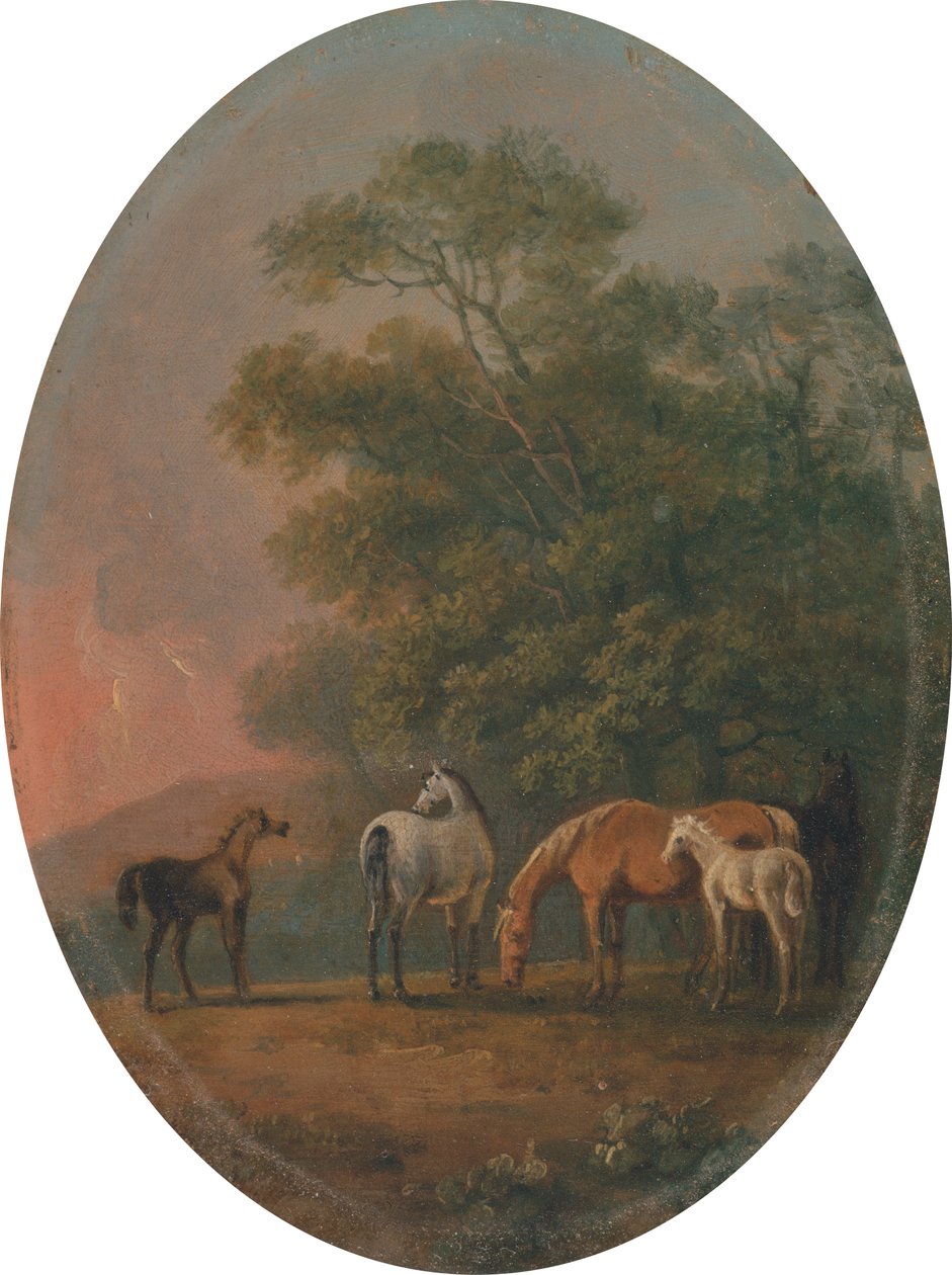 Mares and Foals [1795, Royal Academy of Arts, London, utstillingskatalog] av Sawrey Gilpin