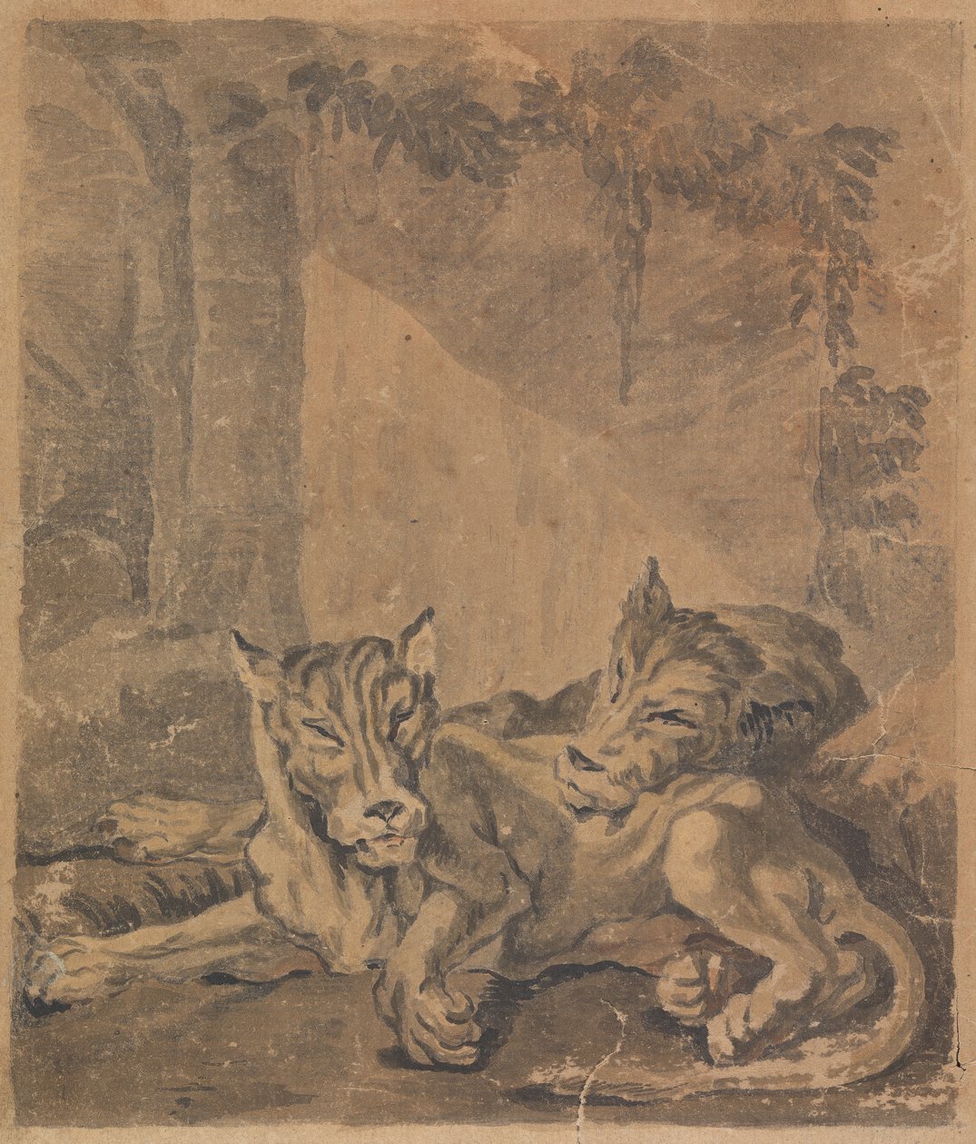 To tigre av Sawrey Gilpin