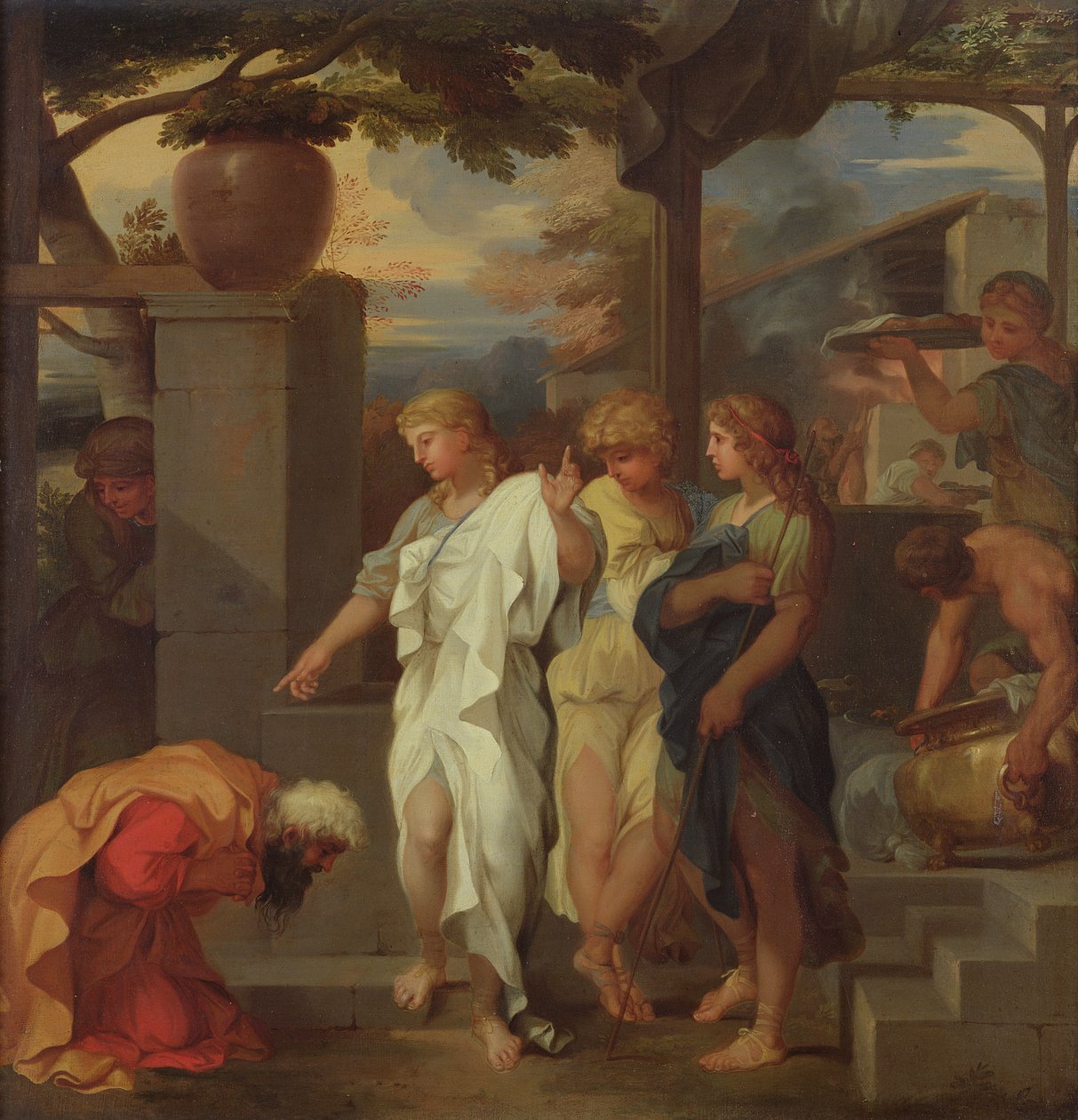Abraham og de tre englene av Sébastien Bourdon