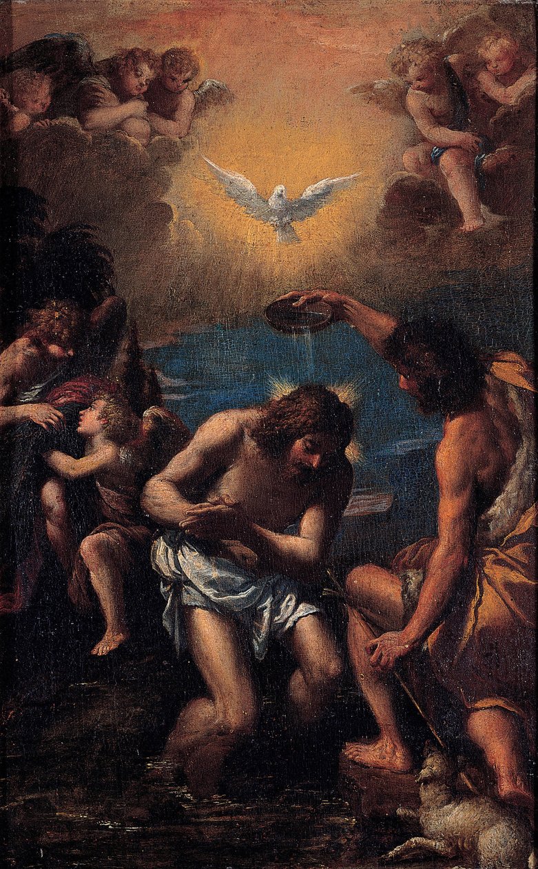 Kristi dåp, 1585-1590 av Sigismondo Scarsellino