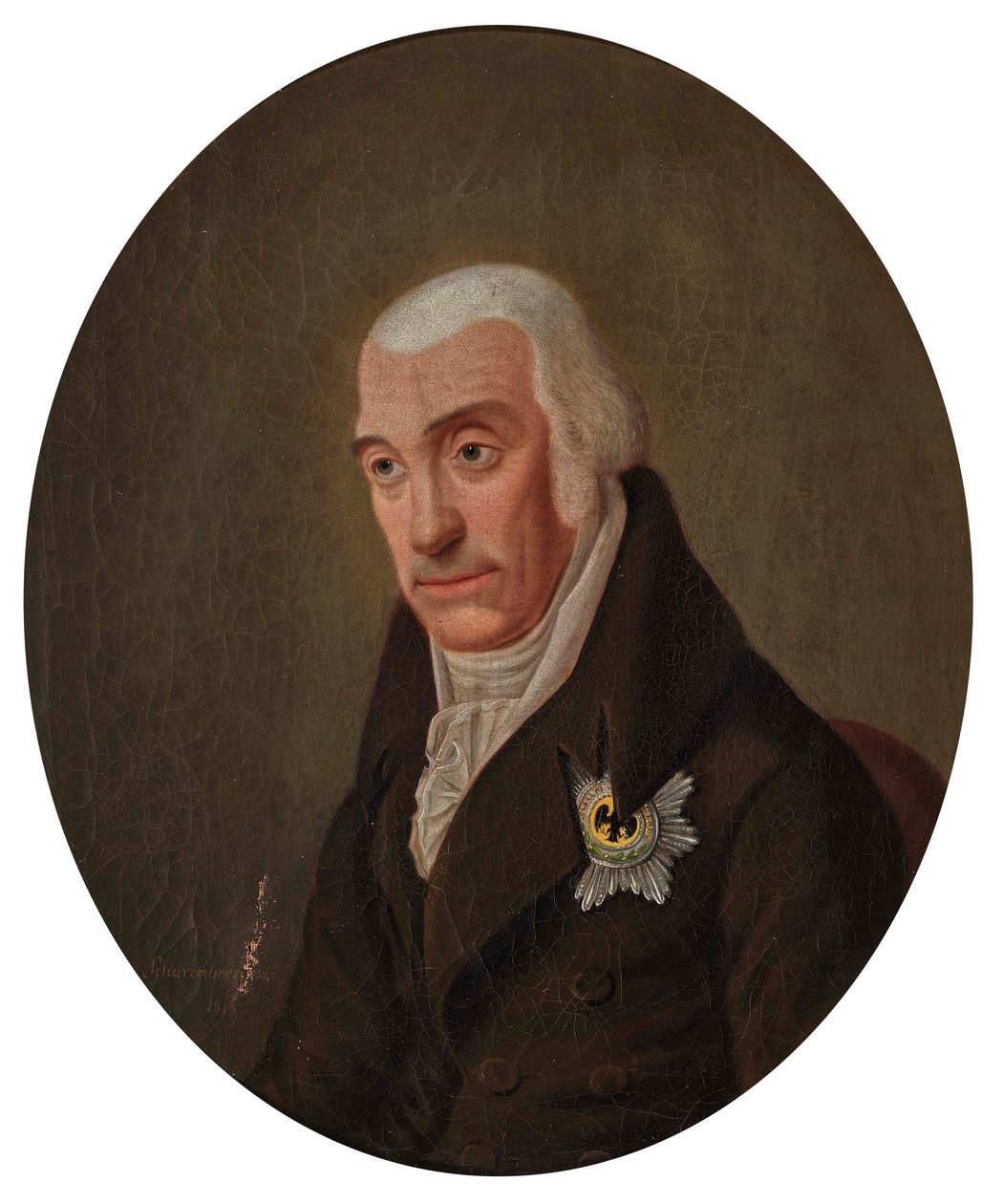 Portrett av Charles II, storhertug av Mecklenburg-Strelitz 1741-1816, 1816. av Scharenberg