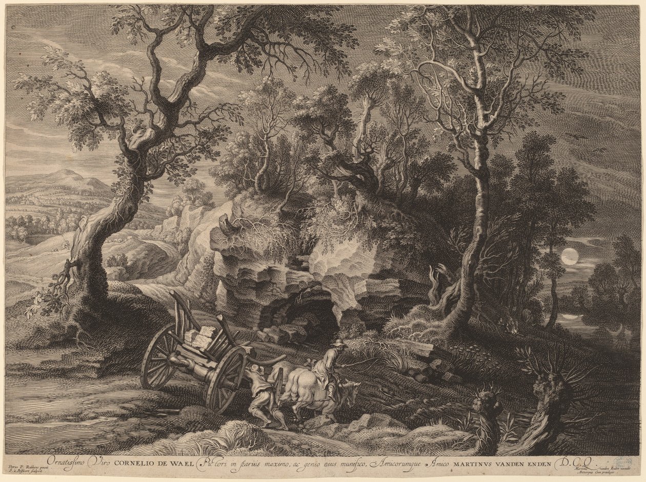 Steinete landskap av Schelte Adams Bolswert after Sir Peter Paul Rubens