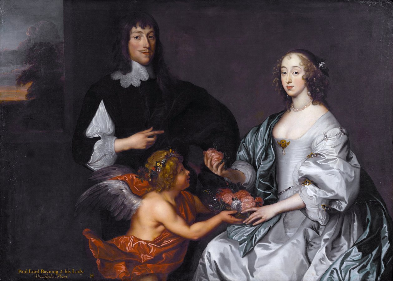 Paul Bayning, andre Viscount Bayning av Sudbury og Penelope (1620-1647) datter av Sir Robert Naunton av Anthony van Dyck