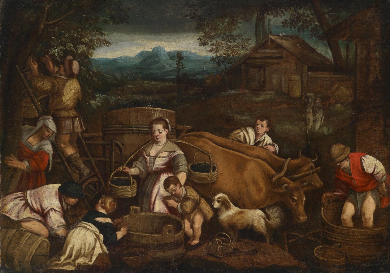 Høsten (druehøst) av School of Francesco Bassano the Younger