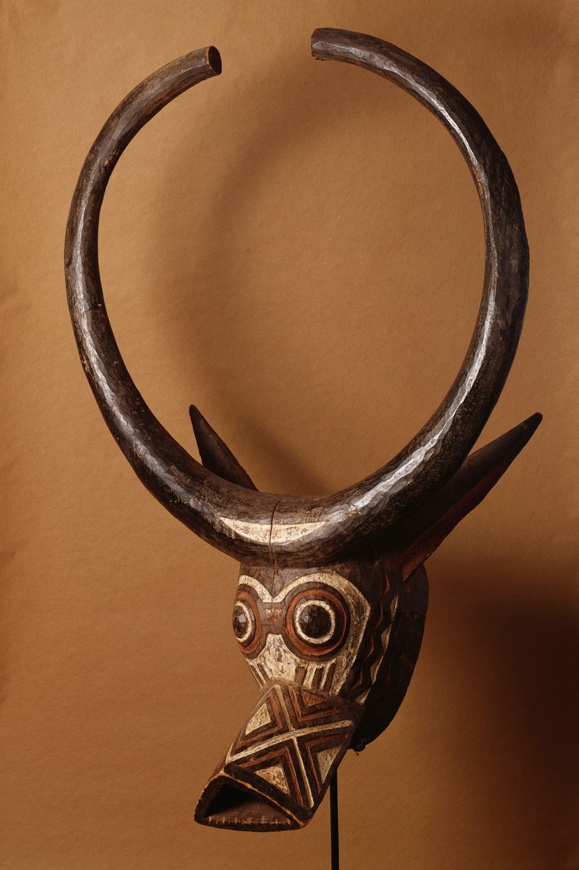 En Bwa bushcow maske av School African